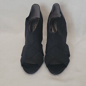 Life Stride Black Open Toe Heels Size 11